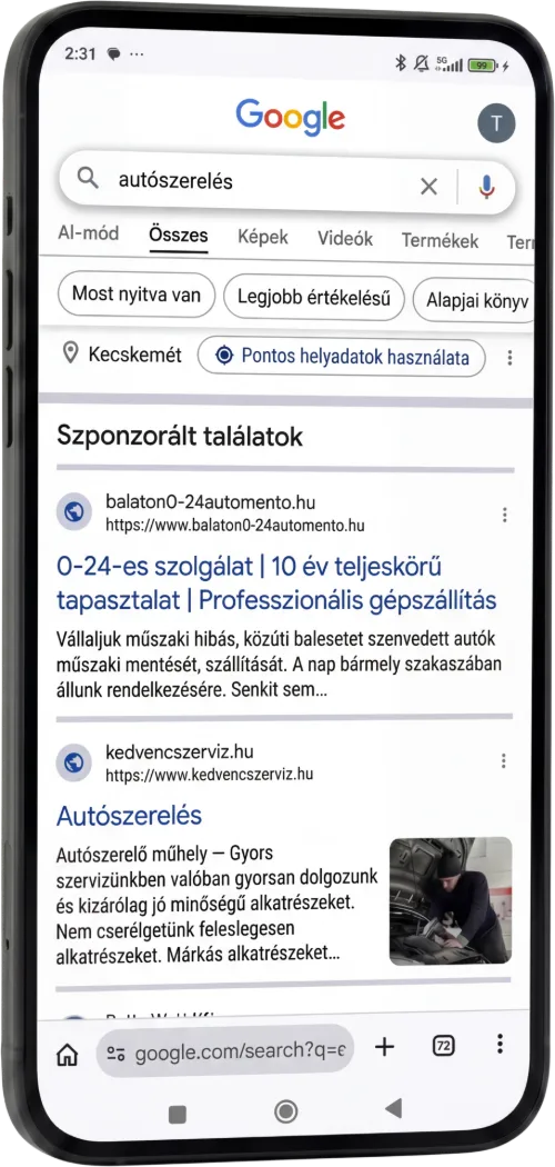google ads keresési kampányok kezelése