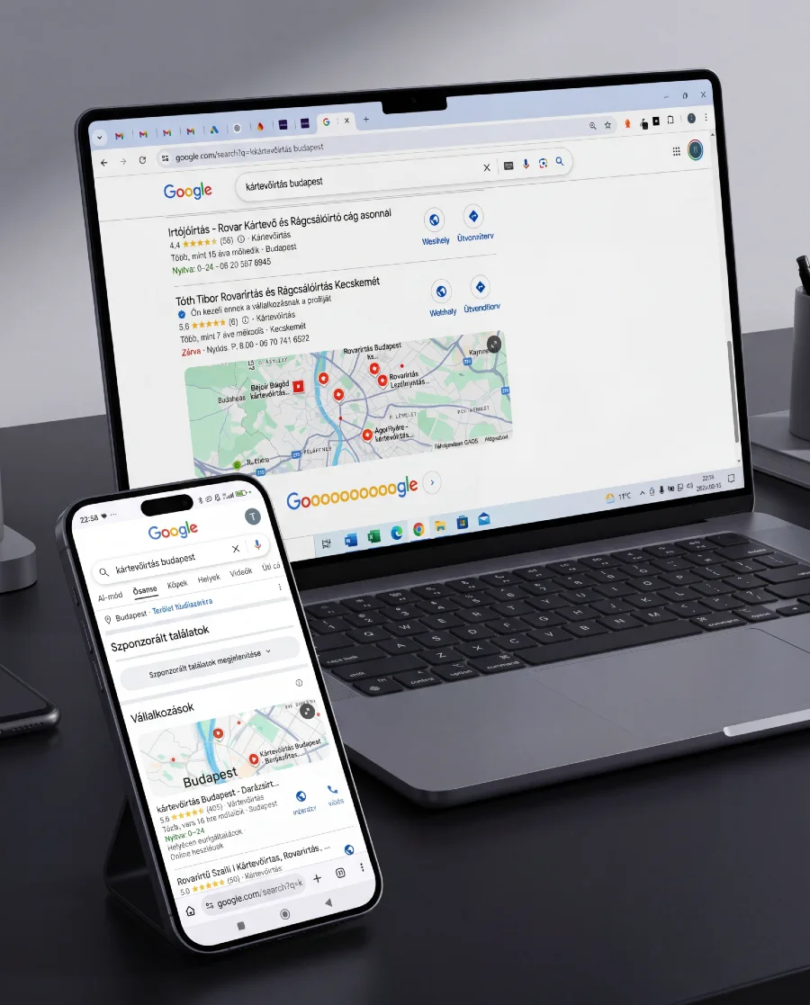 Google Cégprofil kezelés local marketing kampányok